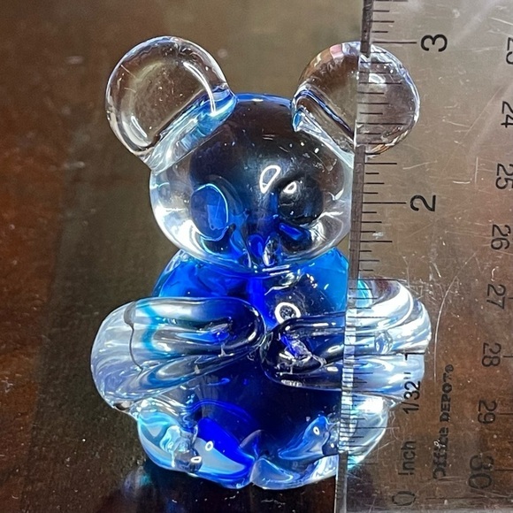 Art Glass Paperweight Collectible Hand Blown Blue Koala Bear - Picture 8 of 9